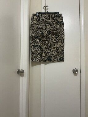 Abstract Animal Print Pencil Skirt